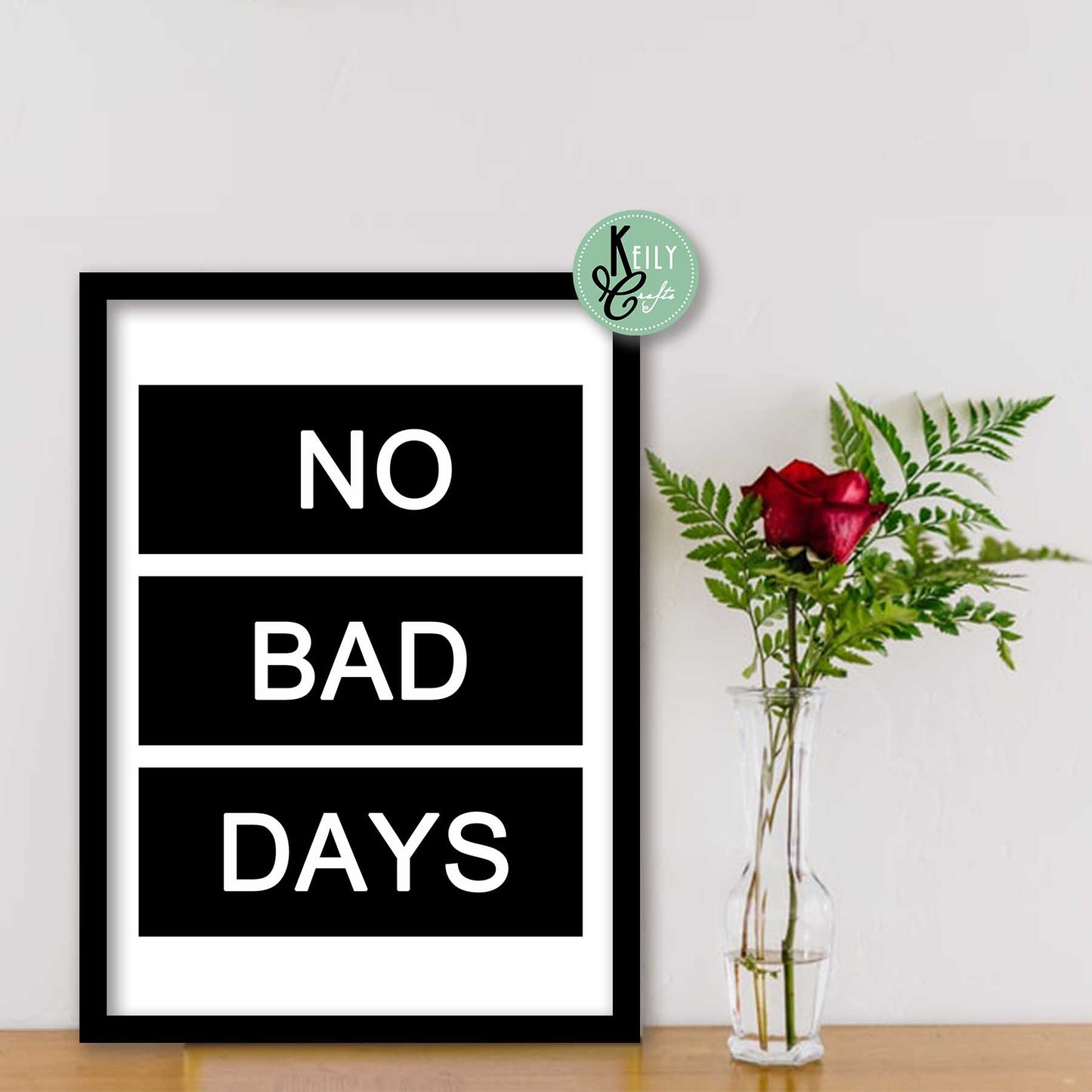 Good Vibes Only Wall Art - Set of 4 Framed Prints Wall Art Home Decor