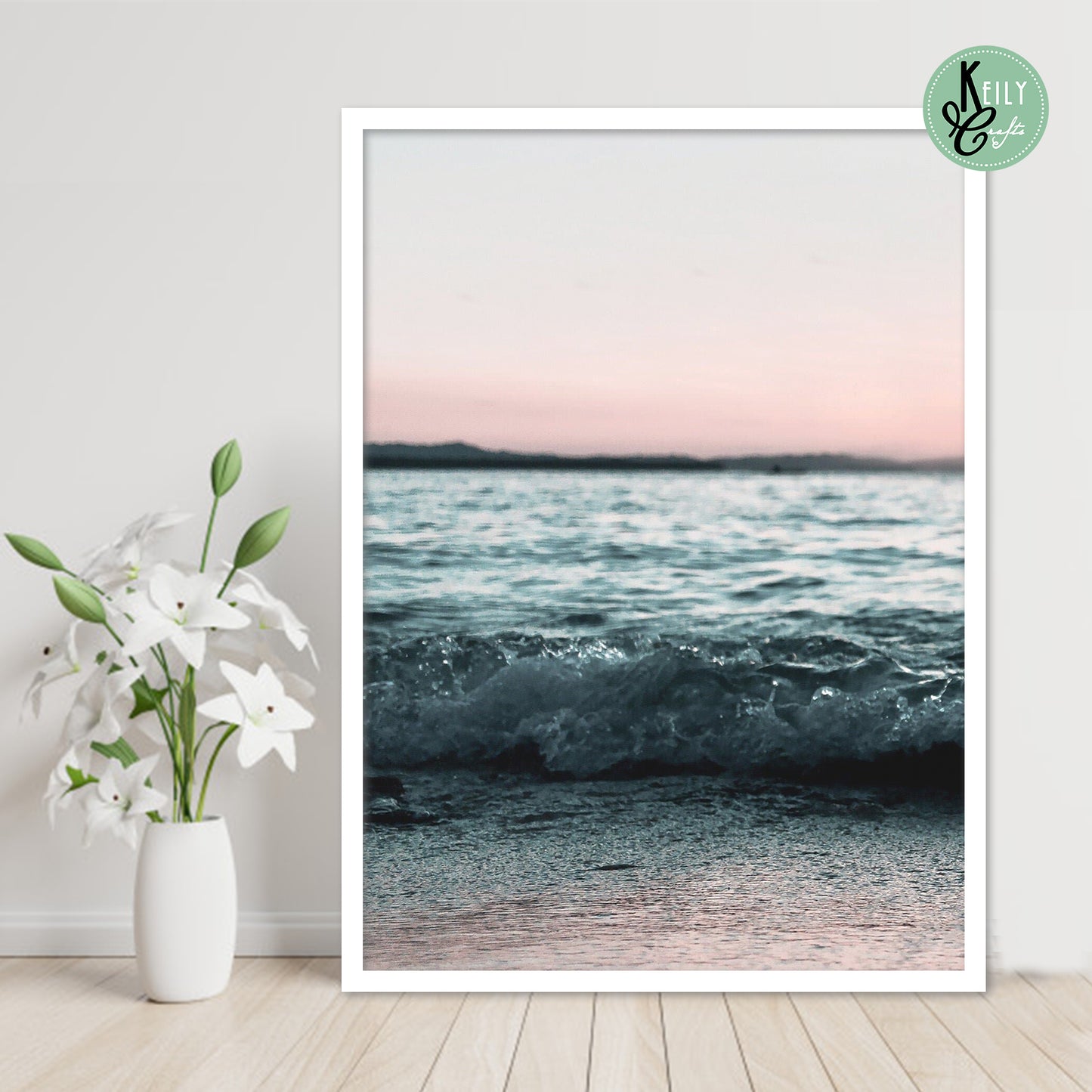 Sunset Waves Wall Art