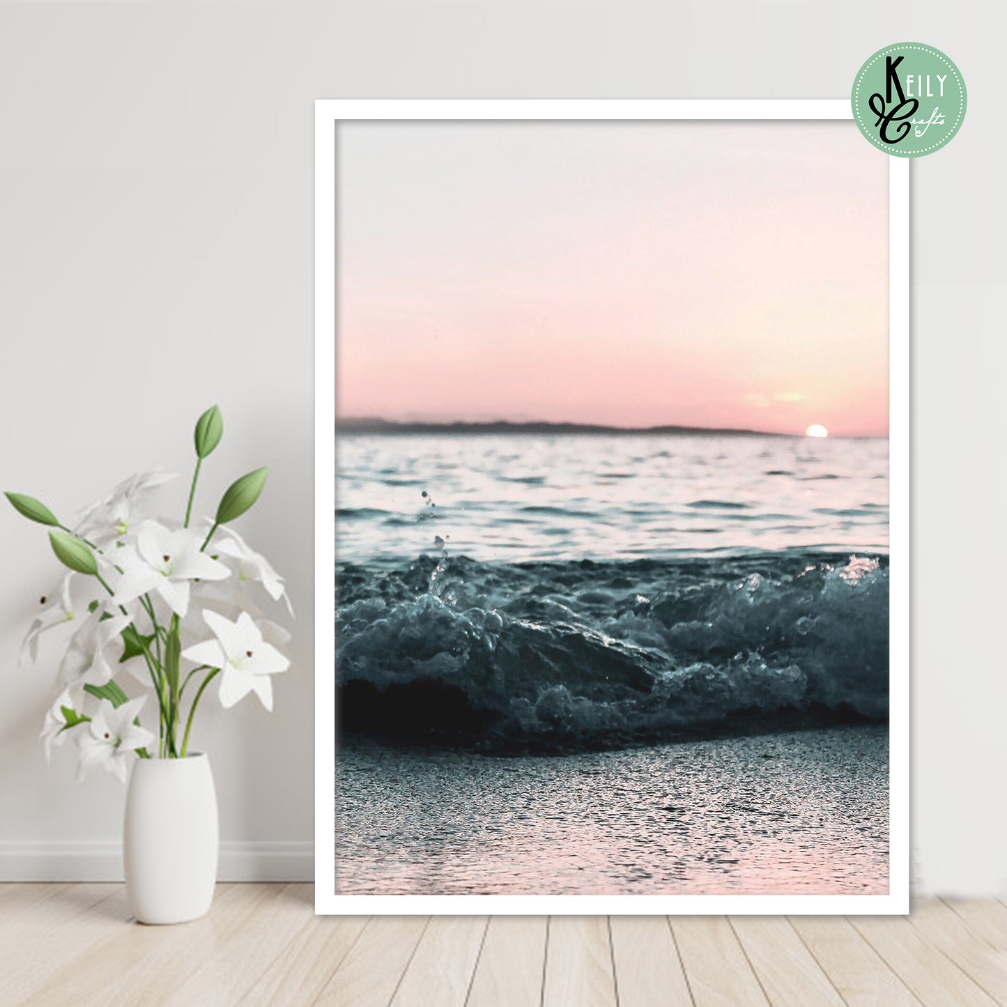 Sunset Waves Wall Art