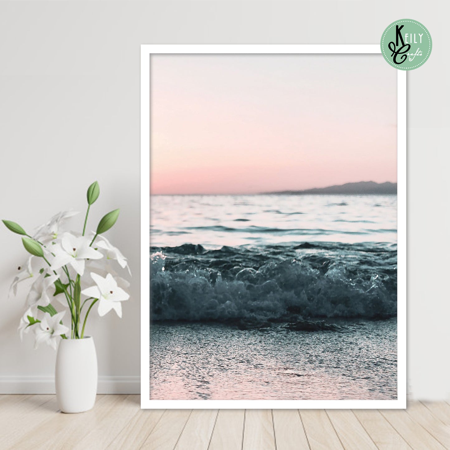 Sunset Waves Wall Art