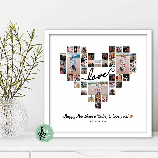 Premium Heart Love Collage - 13x13 INCH (FREE SHIPPING)