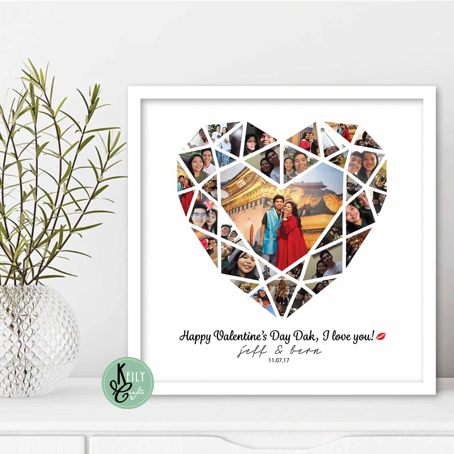 Premium Heart Collage - 13x13 INCH (FREE SHIPPING)