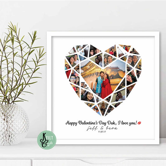 Premium Heart Collage - 13x13 INCH (FREE SHIPPING)