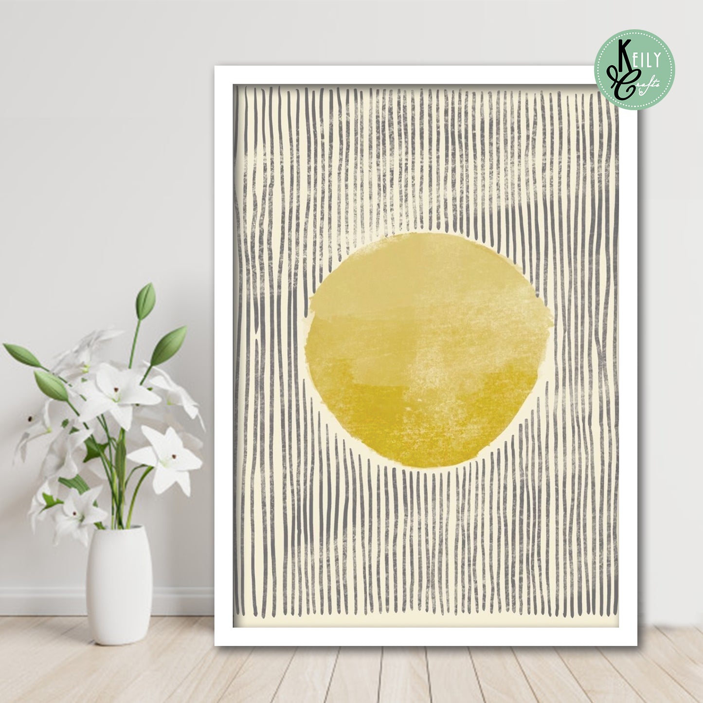 Yellow Abstract Wall Art