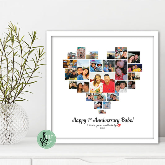 Classic Heart Collage - 13x13 INCH (FREE SHIPPING)