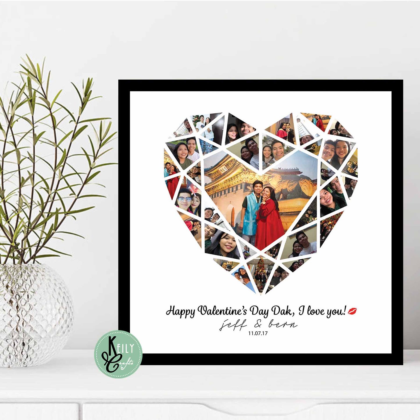 Premium Heart Collage - 13x13 INCH (FREE SHIPPING)