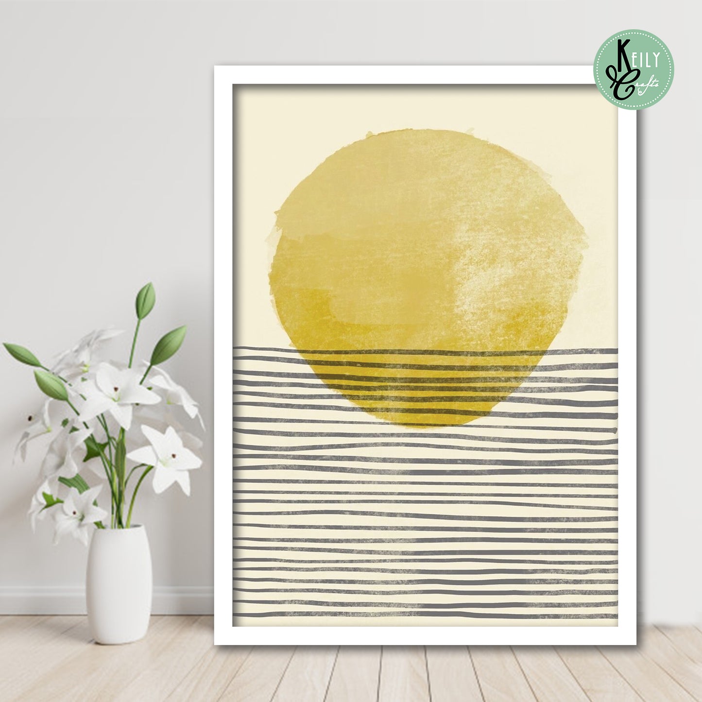 Yellow Abstract Wall Art