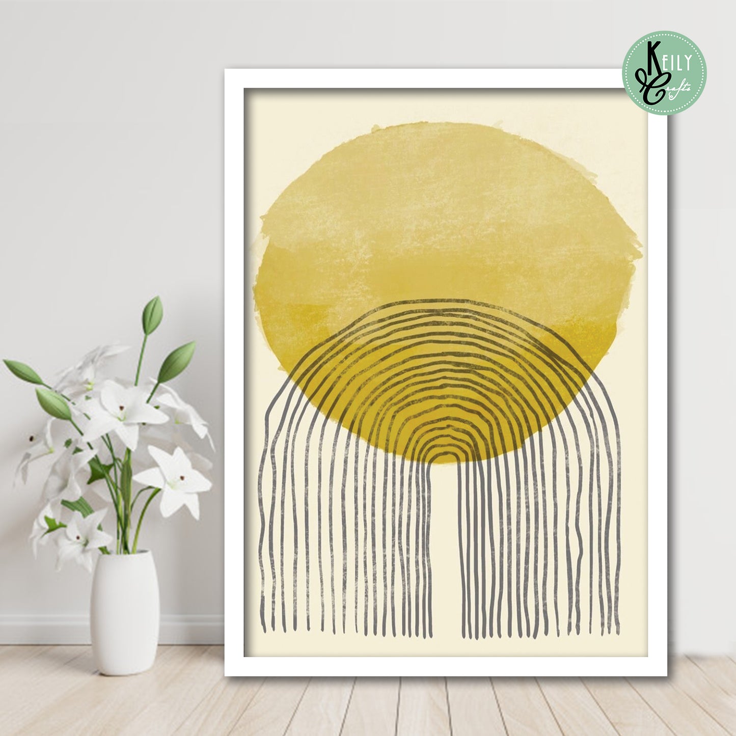 Yellow Abstract Wall Art