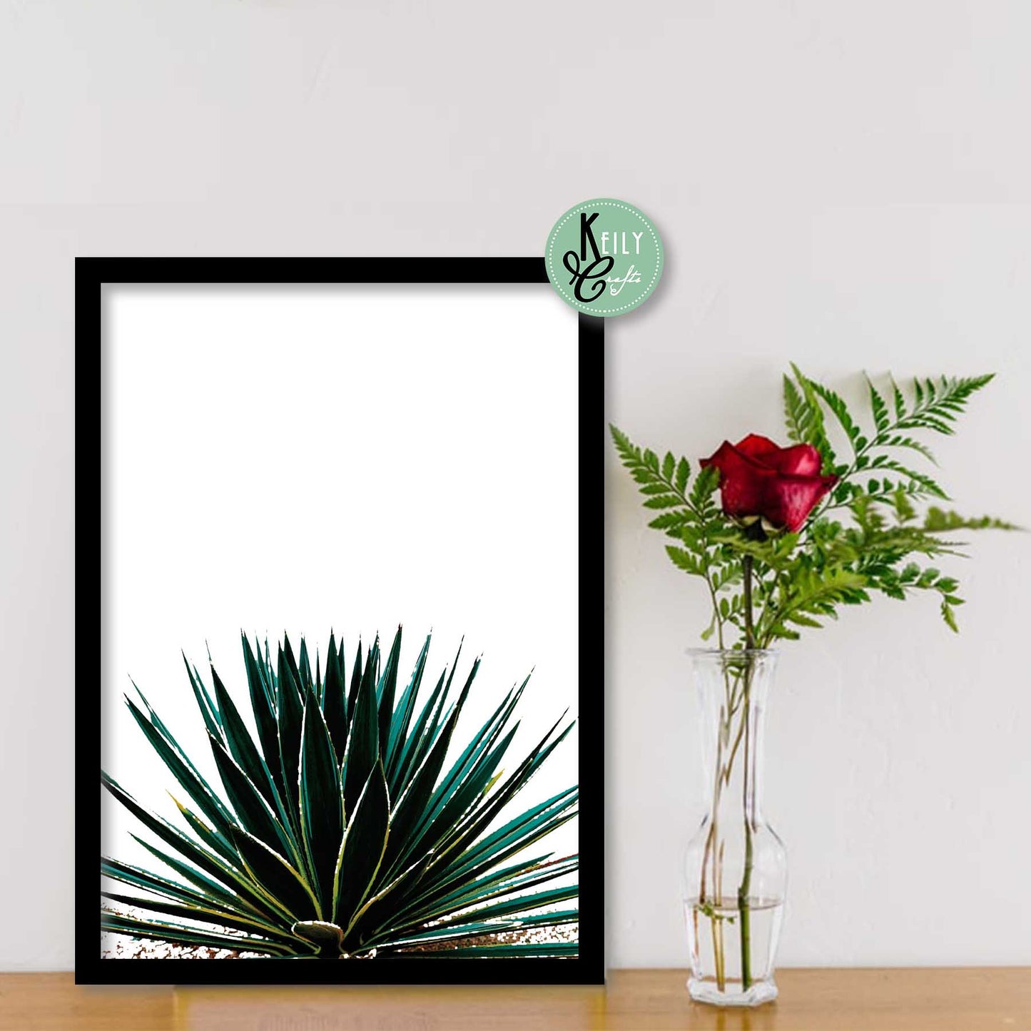 Tropical Leaves Wall Art - Set of 6 Framed Prints Wall Art Home Decor