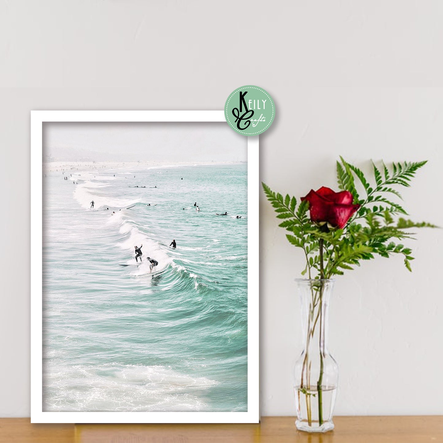 Coastal Beach Wall Art - Set of 6 Framed Prints Wall Art Home Decor