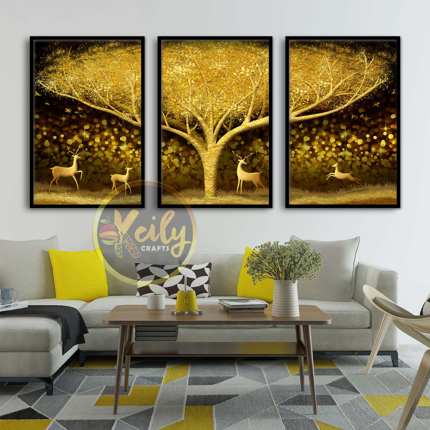 Golden Tree and Deer