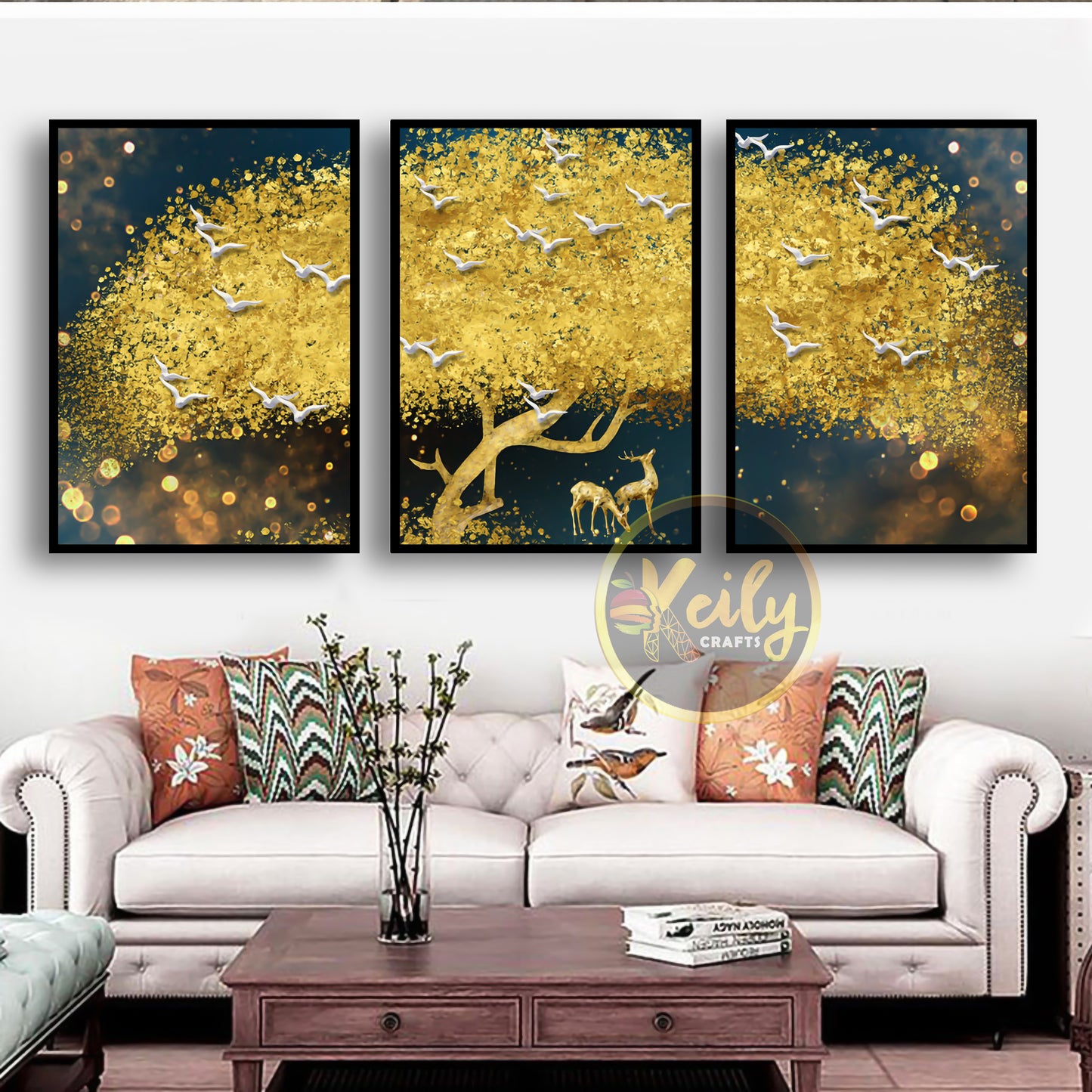 Golden Tree With Birds