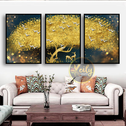 Golden Tree With Birds