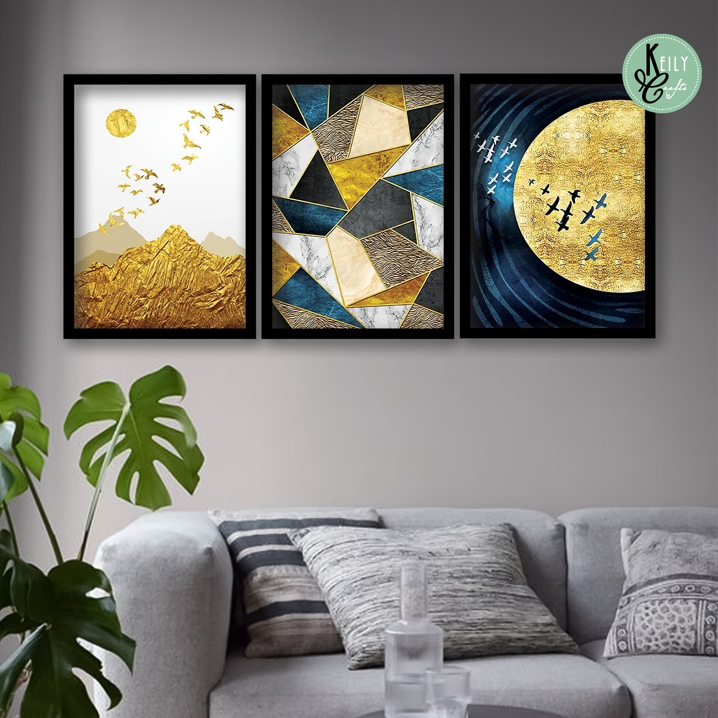 Geometric Golden Abstract