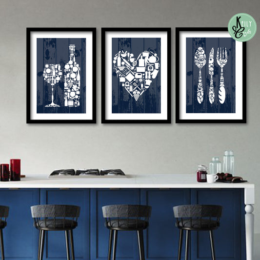 Blue Kitchen Wall Art