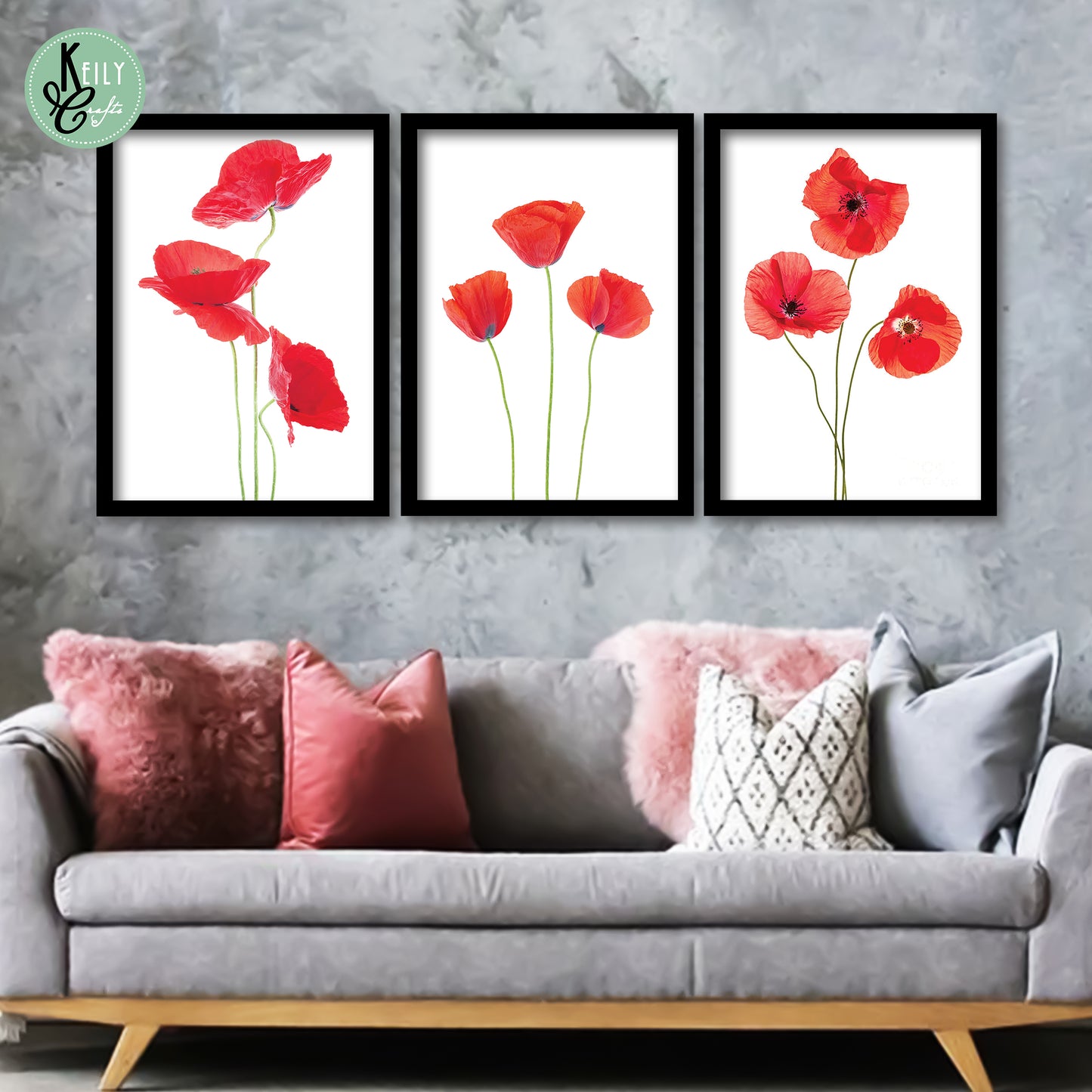 Poppies Flower Wall Art