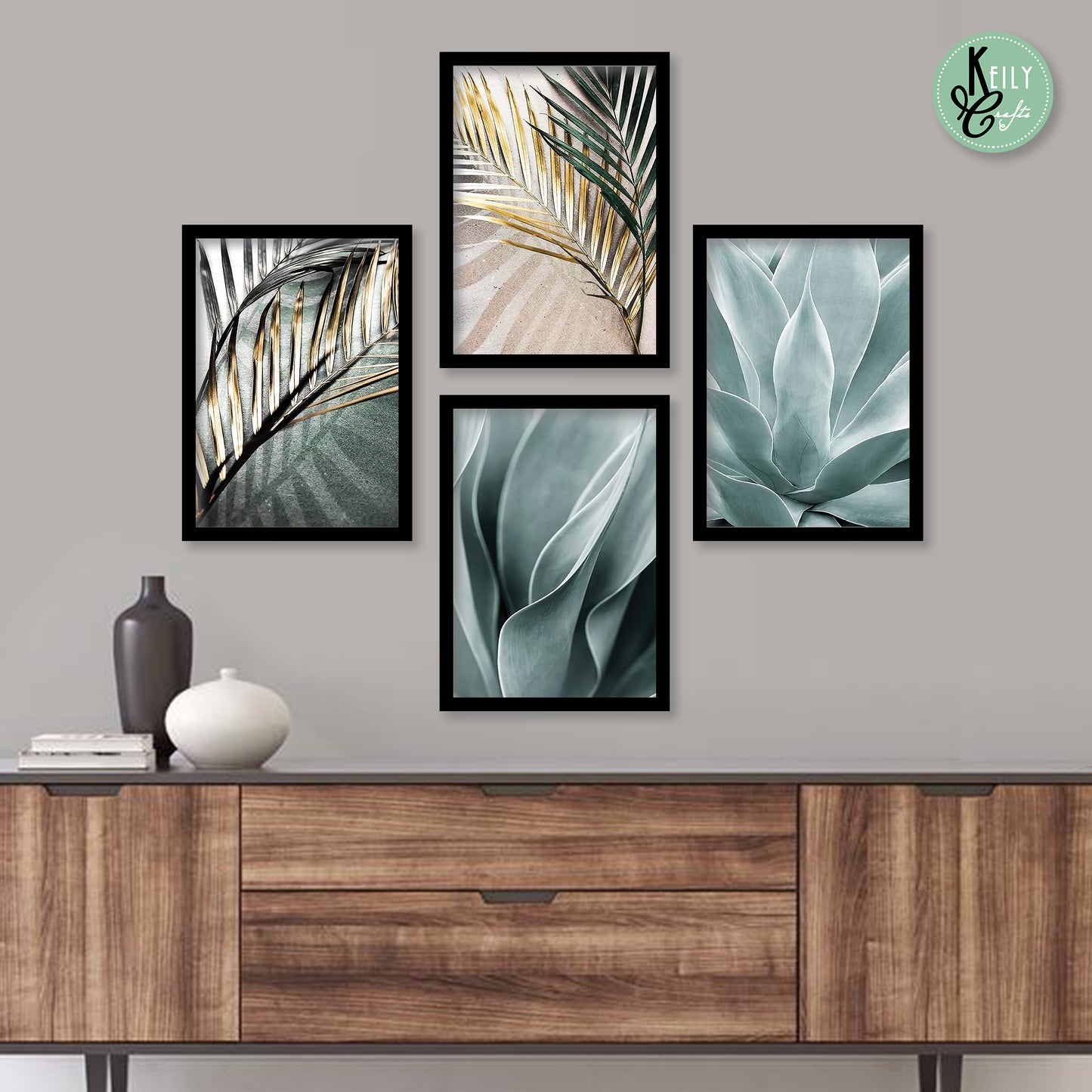 Peace is the Beauty - Set of 4 Framed Prints Wall Art Home Decor