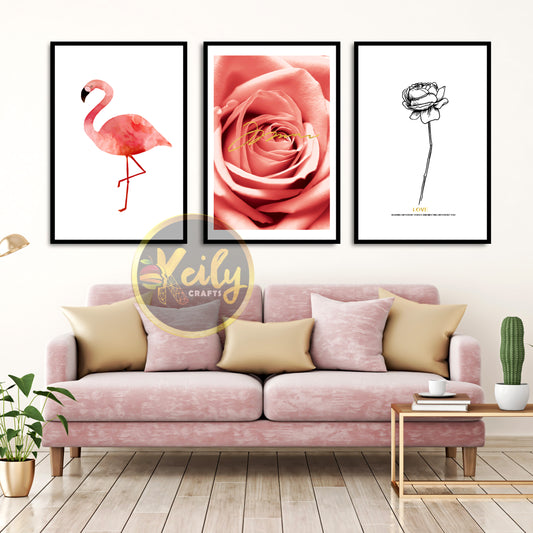Roses and Flamingo