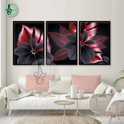 Monstera Black and red