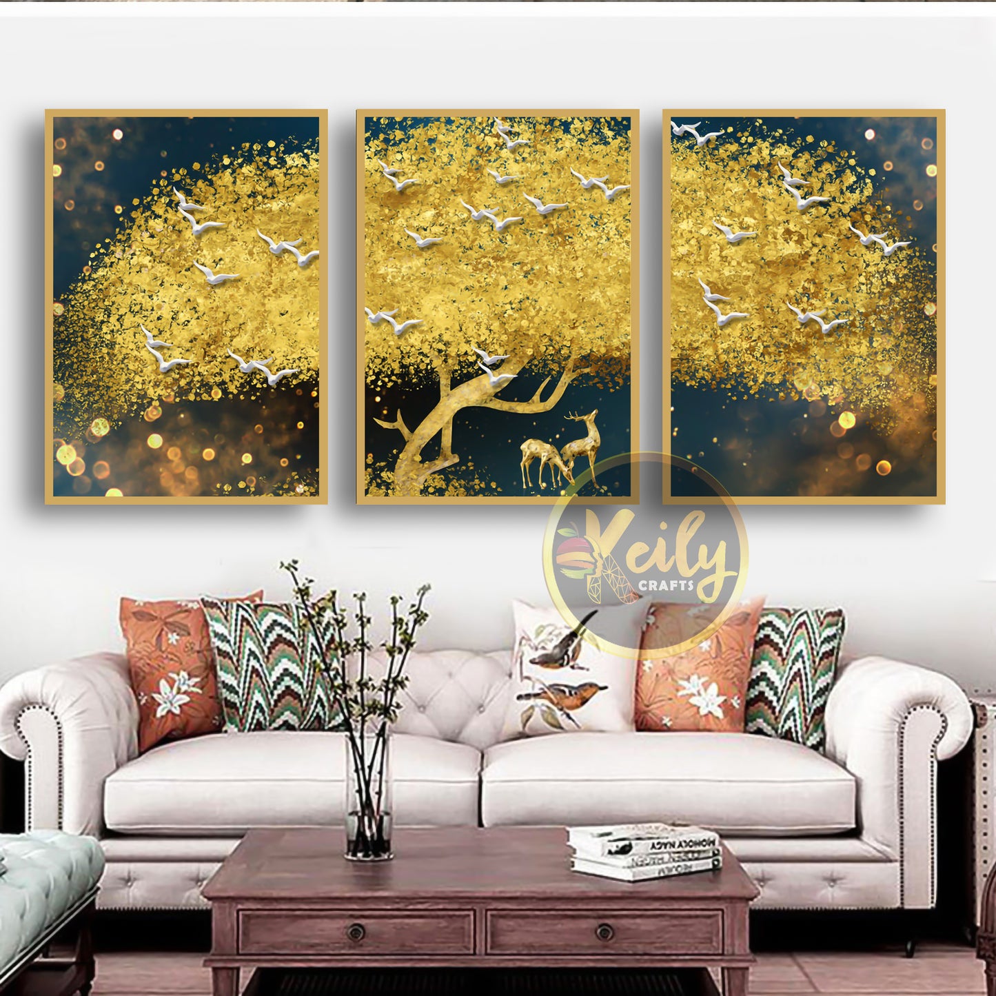 Golden Tree With Birds