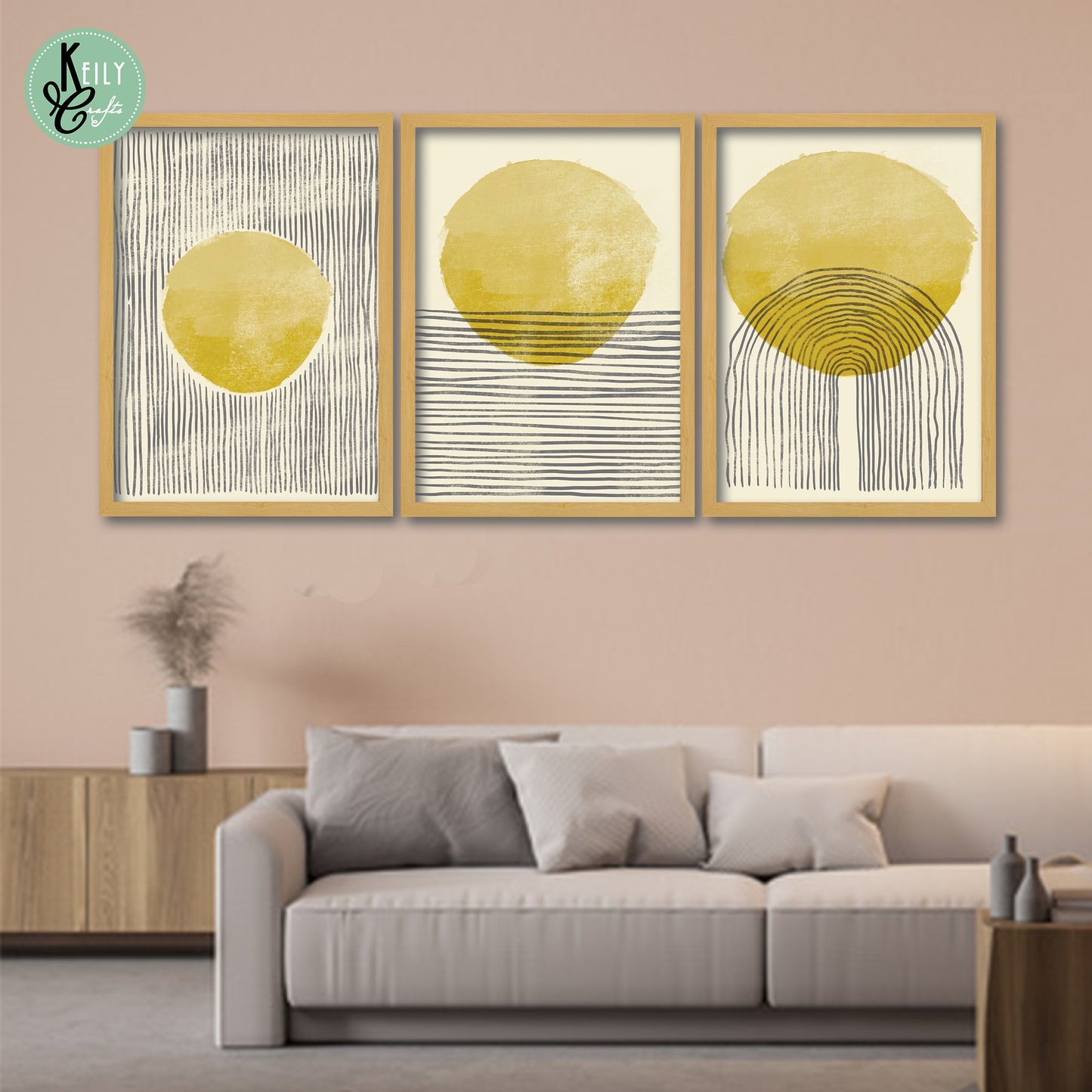 Yellow Abstract Wall Art