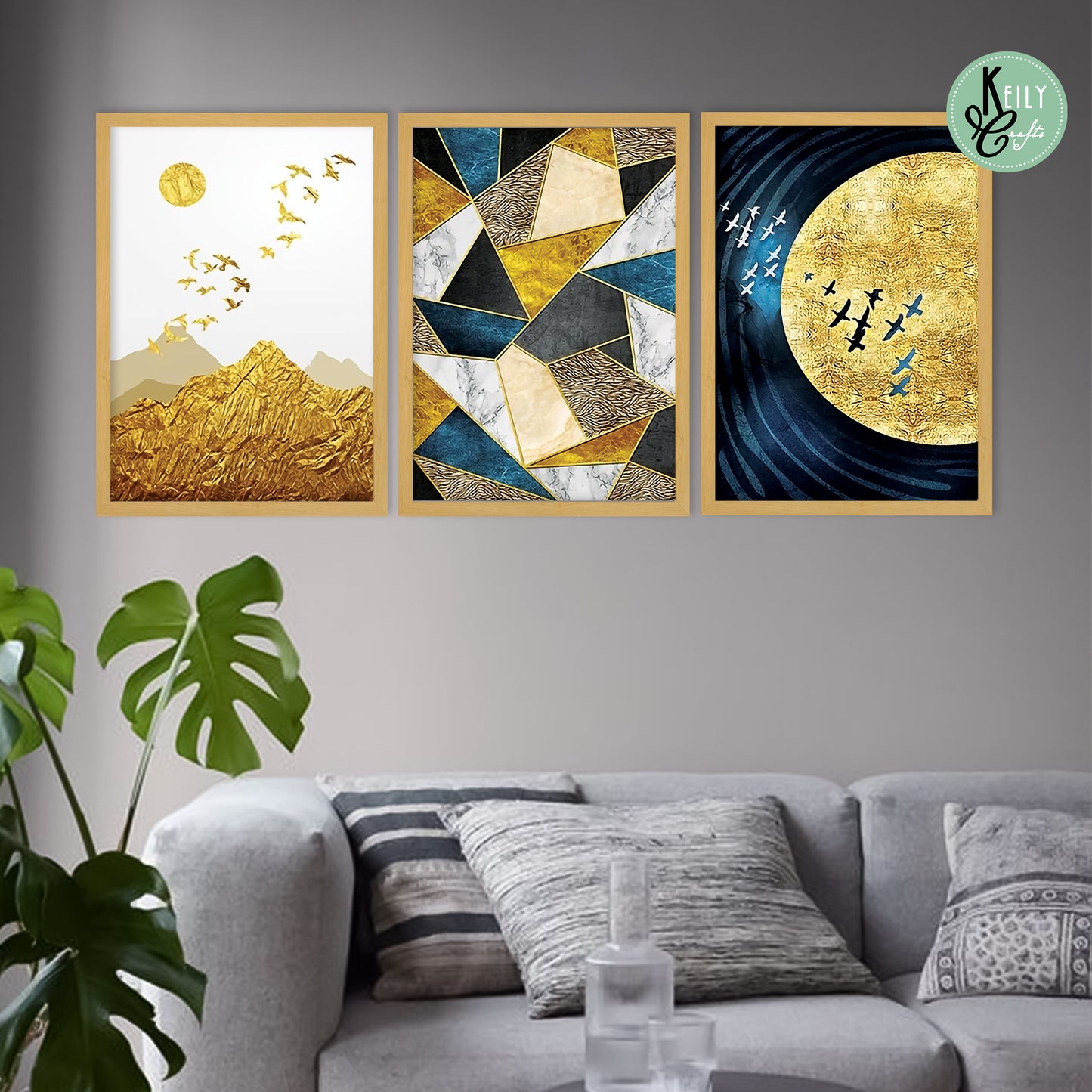 Geometric Golden Abstract