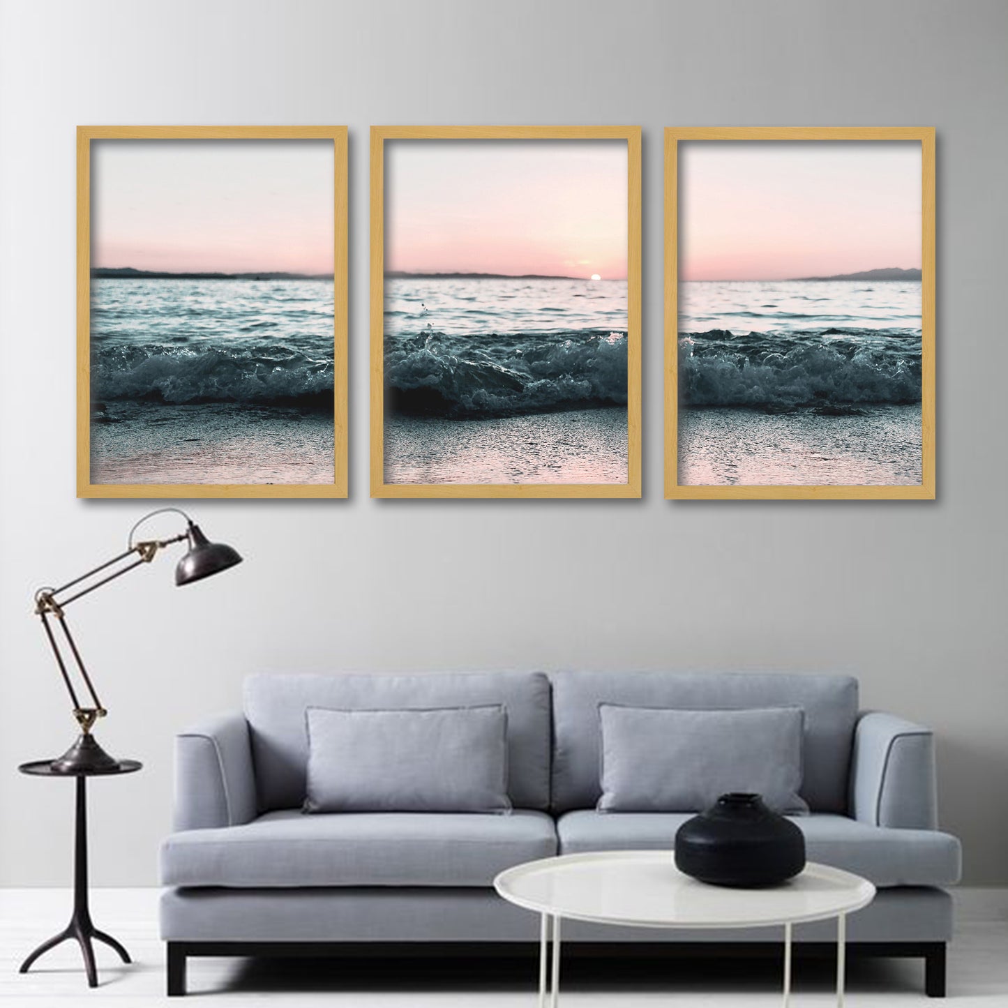 Sunset Waves Wall Art