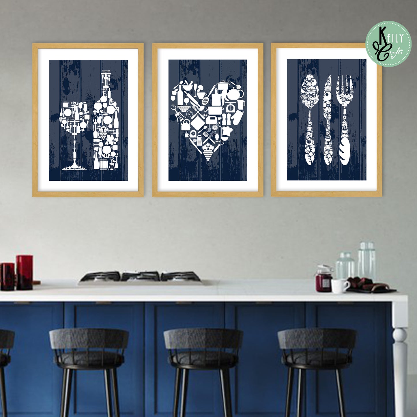 Blue Kitchen Wall Art