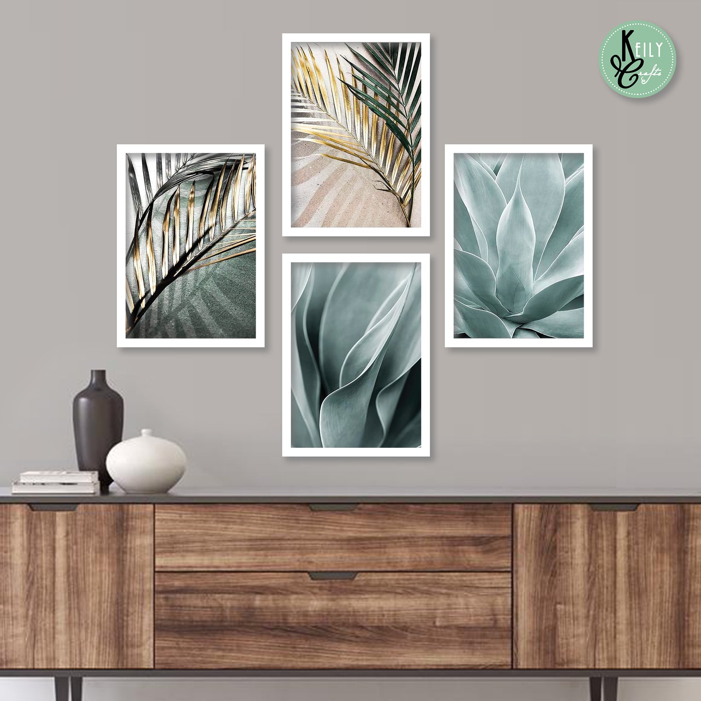 Peace is the Beauty - Set of 4 Framed Prints Wall Art Home Decor