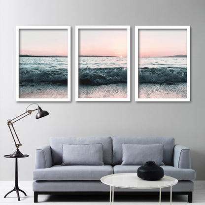 Sunset Waves Wall Art