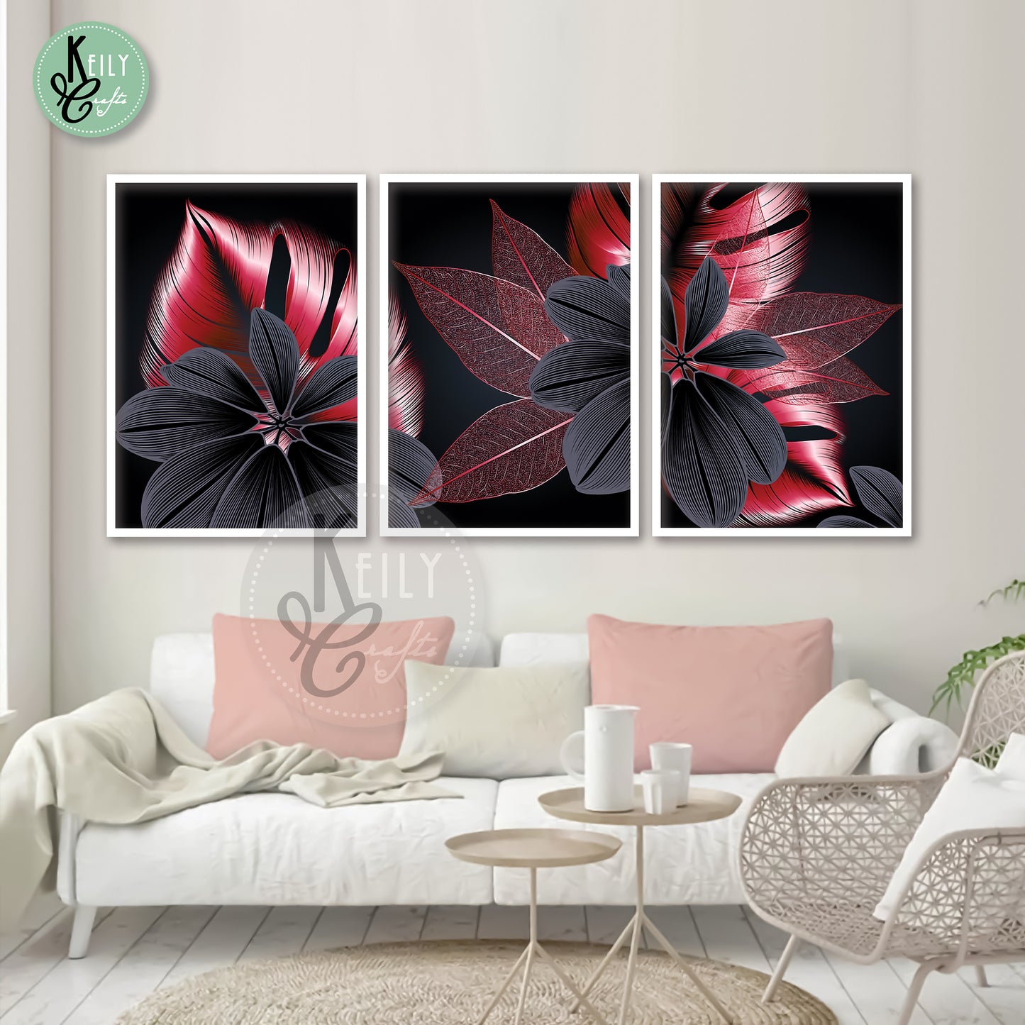 Monstera Black and red