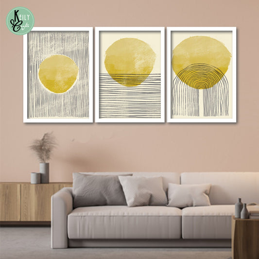 Yellow Abstract Wall Art