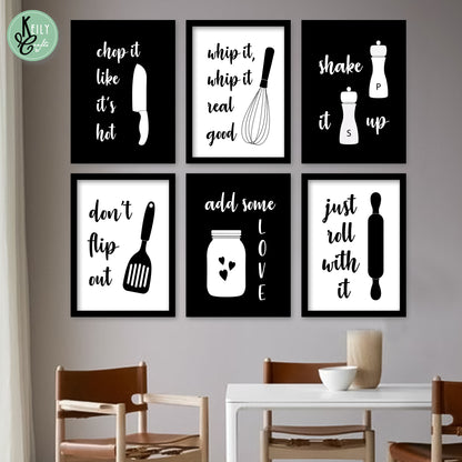 Shake It Up - Set of 6 Framed Prints Wall Art Home Decor