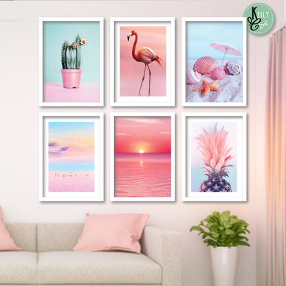 Tropical Nature - Set of 6 Framed Prints Wall Art Home Decor