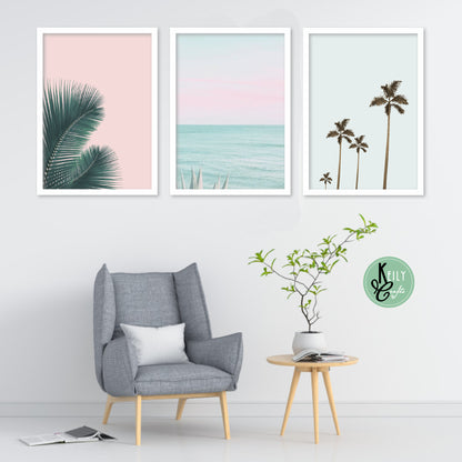 Pastel Beach Nature Wall Art